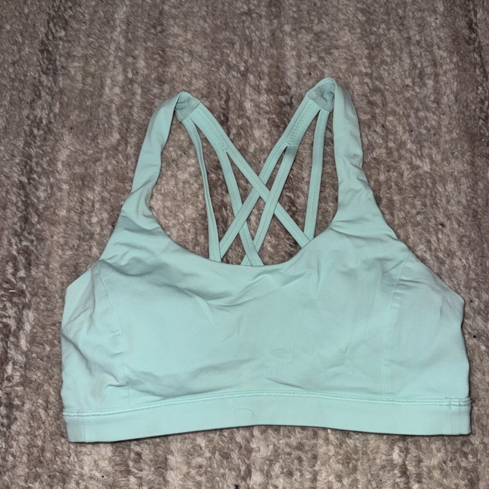 Lululemon Women's Blue and Green Bra - Picture 3 of 4